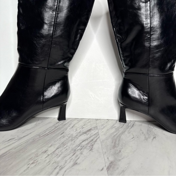 Steve Madden Newlyn Black Pointy Toe Tall Boot 7 1/2 M - Picture 10 of 16